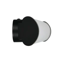 Aplique de pared LED Ernesto, negro, 40 cm de ancho, 3.000 K, IP44