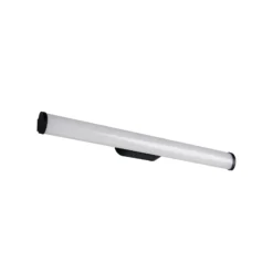 Aplique de pared LED Ernesto, negro, 60 cm de ancho, 3.000 K, IP44