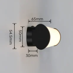 Aplique de pared LED Ernesto, negro, 60 cm de ancho, 3.000 K, IP44