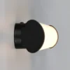 Aplique de pared LED Ernesto, negro, 40 cm de ancho, 3.000 K, IP44