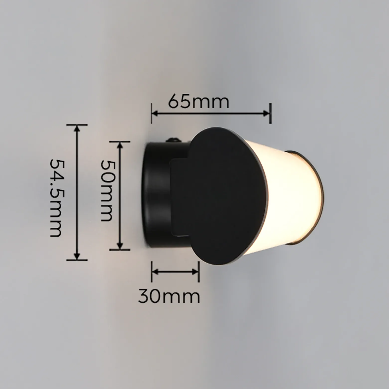 Aplique de pared LED Ernesto, negro, 40 cm de ancho, 3.000 K, IP44
