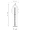 Aplique de pared LED ESPADA, cromado pulido, Ø 16 cm, metal IP44