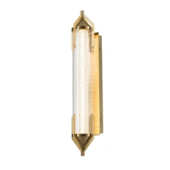 Aplique de pared LED ESPADA dorado cepillado Ancho 70 cm Metal IP44