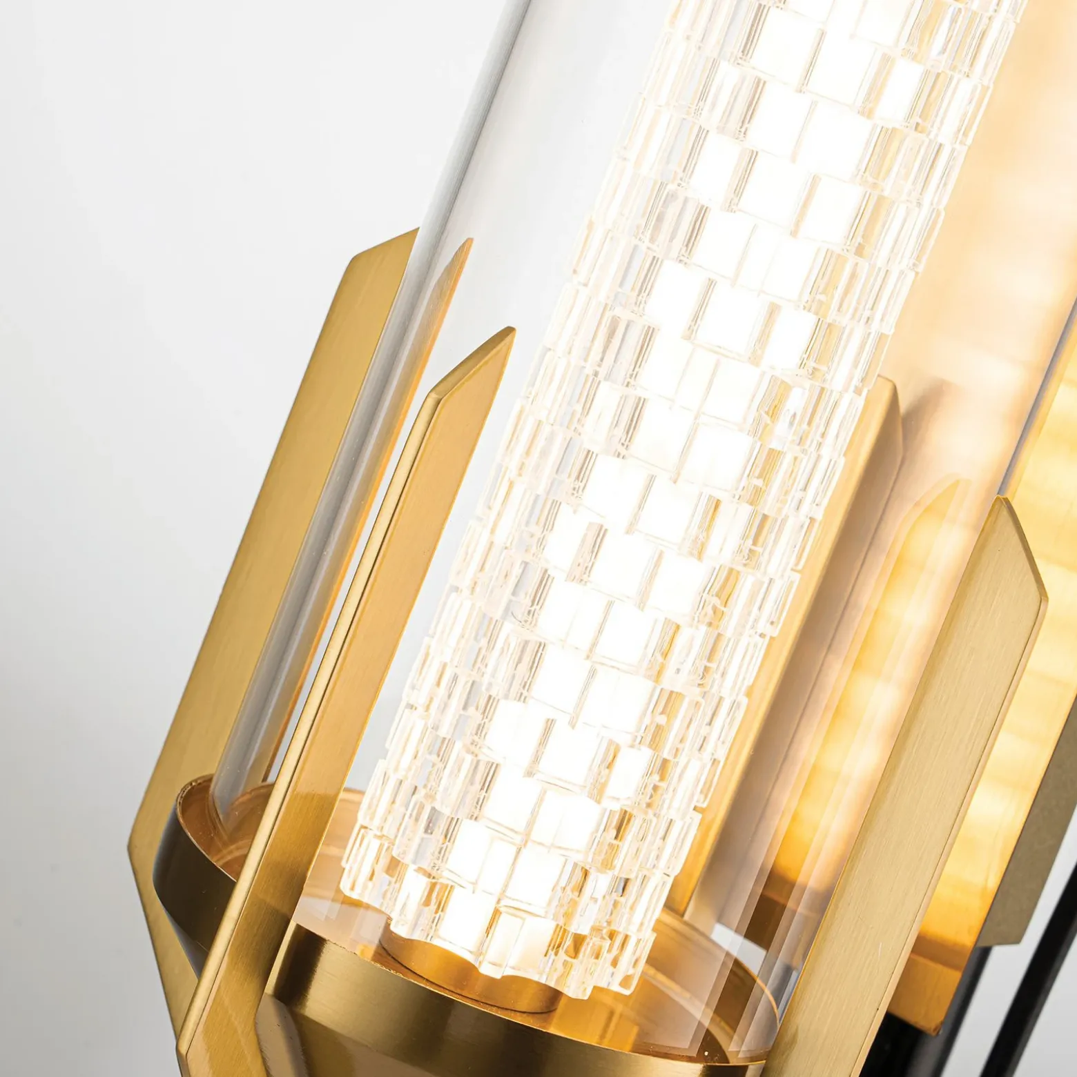 Aplique de pared LED ESPADA dorado cepillado Ancho 70 cm Metal IP44