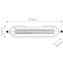 Aplique de pared LED ESPADA dorado cepillado Ancho 70 cm Metal IP44
