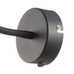 Aplique de pared LED flexible Focus, negro