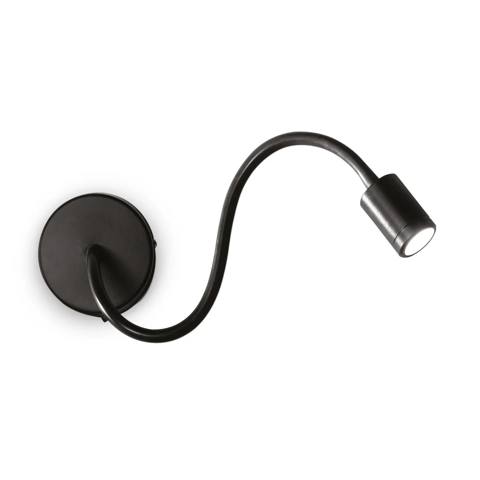 Aplique de pared LED flexible Focus, negro