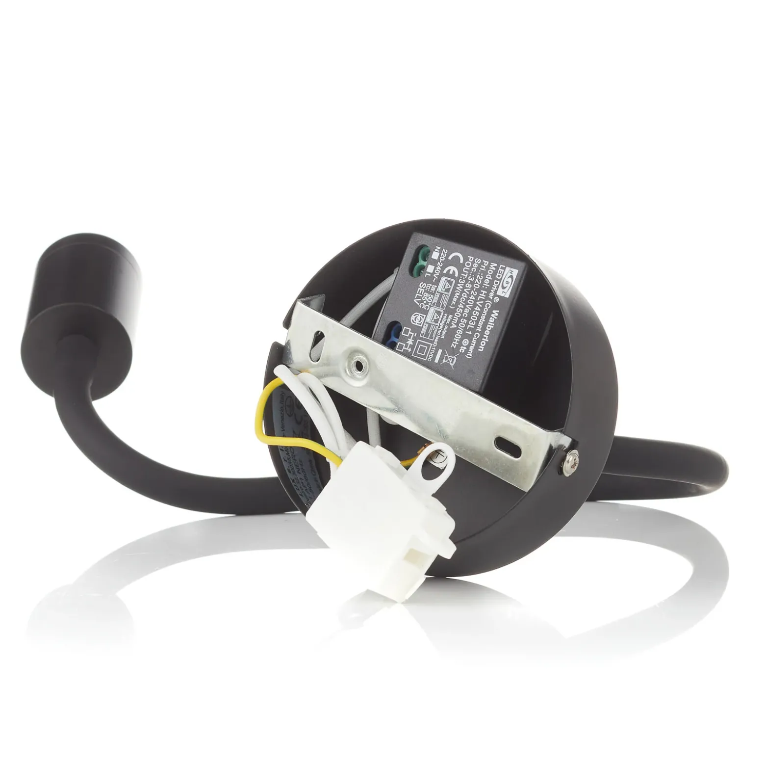 Aplique de pared LED flexible Focus, negro