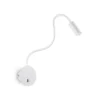 Aplique de pared LED Focus 2 de Ideal Lux, blanco, 55 cm, brazo flexible