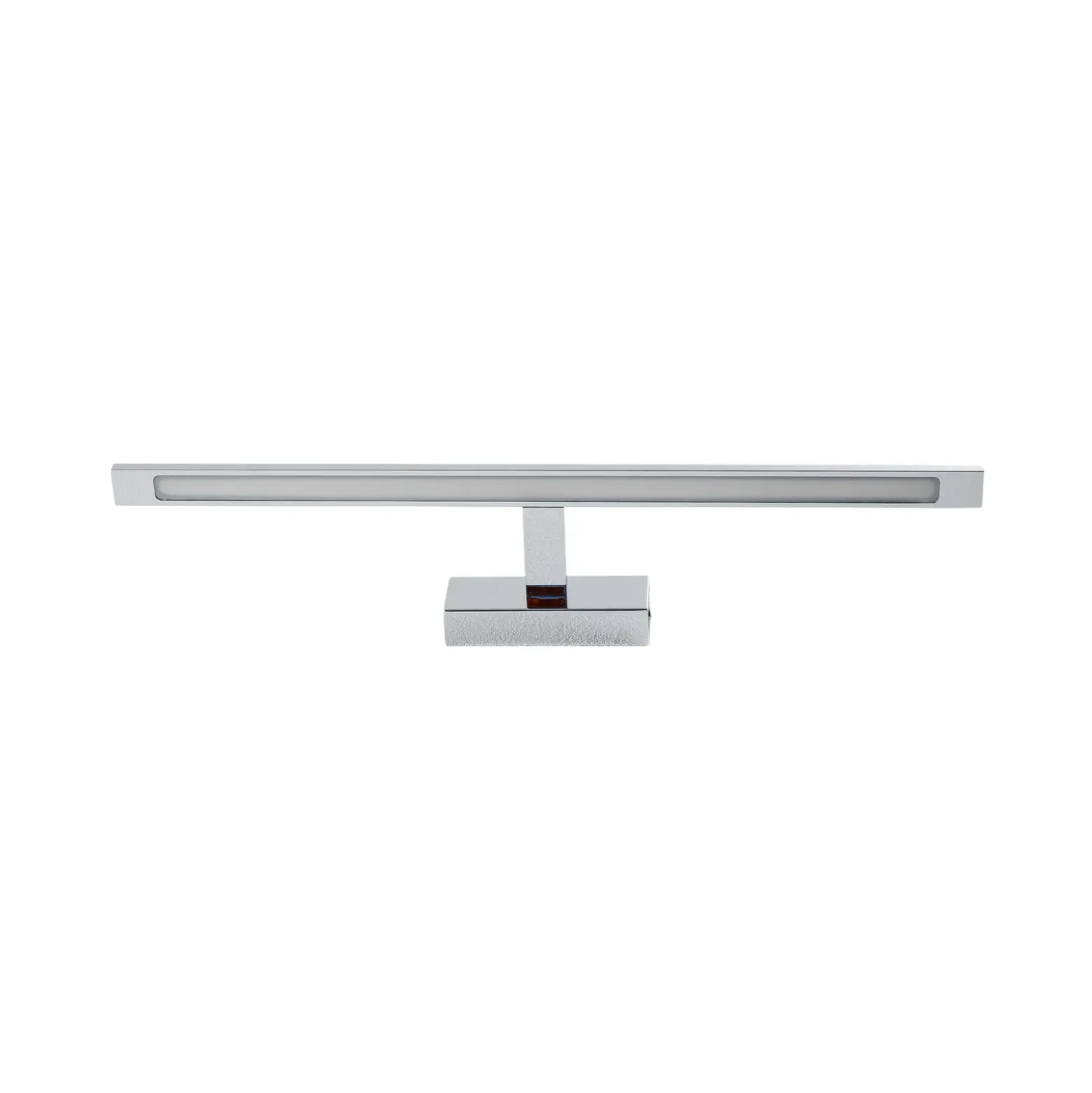 Aplique de pared LED Gallery, color cromo, metal anchura 62 cm IP44
