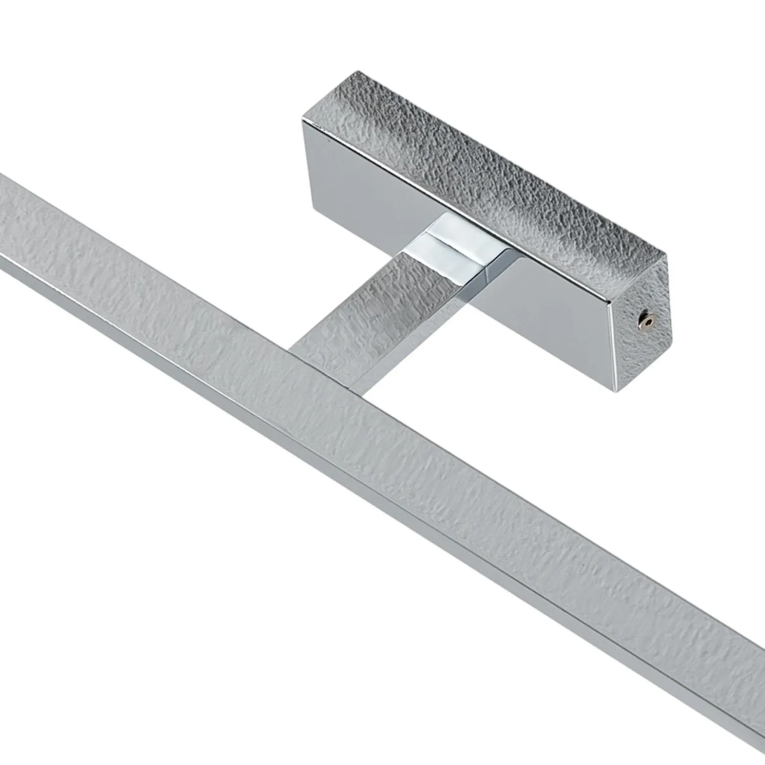 Aplique de pared LED Gallery, color cromo, metal anchura 62 cm IP44