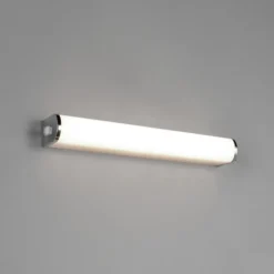Aplique de pared LED Giacomo, 41 cm de ancho, cromado, metal, IP44