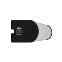 Aplique de pared LED Giacomo, 60 cm de ancho, negro, metal, IP44