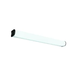 Aplique de pared LED Giacomo, 60 cm de ancho, negro, metal, IP44