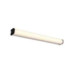 Aplique de pared LED Giacomo, 60 cm de ancho, negro, metal, IP44
