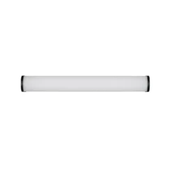 Aplique de pared LED Giacomo, 41 cm de ancho, negro, metal, IP44