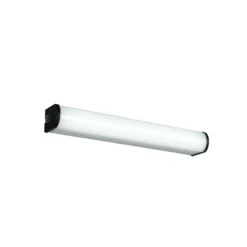 Aplique de pared LED Giacomo, 41 cm de ancho, negro, metal, IP44