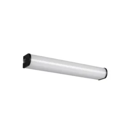Aplique de pared LED Giacomo, 41 cm de ancho, negro, metal, IP44