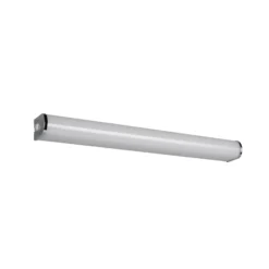 Aplique de pared LED Giacomo, 60 cm de ancho, cromado, metal, IP44