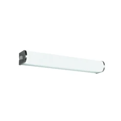 Aplique de pared LED Giacomo, 41 cm de ancho, cromado, metal, IP44