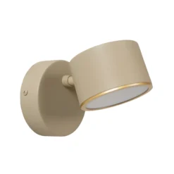 Aplique de pared LED Gian, color topo, ancho 11 cm, metal