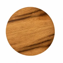 Aplique de pared LED Havana M, roble con nudos/metal, Ø 34 cm, IP44