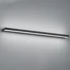 Aplique de pared LED Helestra Slat, negro mate 90 cm