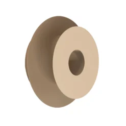 Aplique de pared LED Hennes, color greige/arena, Ø 18 cm, metal