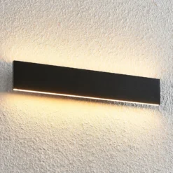 Aplique de pared LED Ignazia de Lindby, 47cm, negro, metal, arriba/abajo