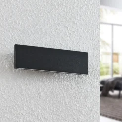 Aplique de pared LED Ignazia de Lindby, 28 cm, negro, metal, arriba/abajo