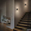 Aplique de pared LED Isy, negro mate, plástico, 3000 K