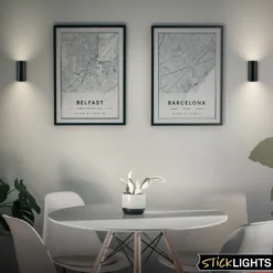 Aplique de pared LED Isy, negro mate, plástico, 3000 K