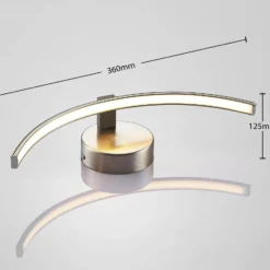 Aplique de pared LED Iven de Lindby, ancho 34 cm, níquel, 3.000 K