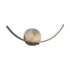Aplique de pared LED Iven de Lindby, ancho 34 cm, níquel, 3.000 K