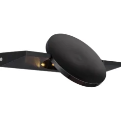 Aplique de pared LED Jasper, altura 28 cm, negro mate, metal