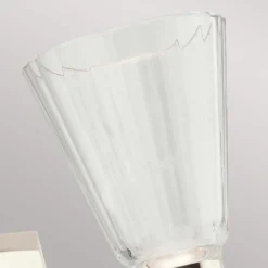 Aplique de pared LED Kayva, IP44, 2 luces, níquel pulido