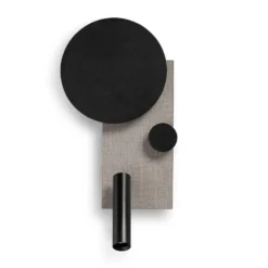 Aplique de pared LED Klee, gris, versión derecha