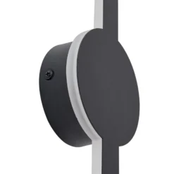 Aplique de pared LED Lindby Borian, negro, aluminio, 40 cm