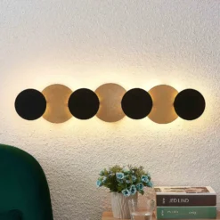 Aplique de pared LED Lindby Grazyna, 72 cm, 7 luces, regulable