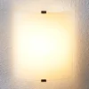 Aplique de pared LED Lindby Helmi, altura 21 cm, cristal, semicircular