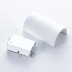 Aplique de pared LED Lindby Jenke, altura 16 cm, blanco, escayola