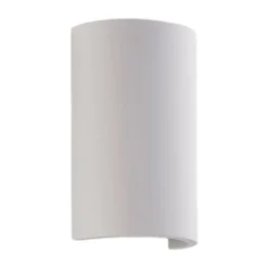 Aplique de pared LED Lindby Jenke, altura 16 cm, blanco, escayola