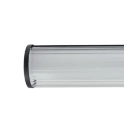 Aplique de pared LED Lindby Kirka, negro, metal, IP44, 90 cm, CCT