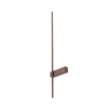 Aplique de pared LED Lindby Natsumi, marrón, aluminio, 90 cm