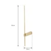 Aplique de pared LED Lindby Natsumi, latón, aluminio, 90 cm