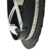 Aplique de pared LED Lindby Peetu, Ø 25 cm, pizarra, atenuable