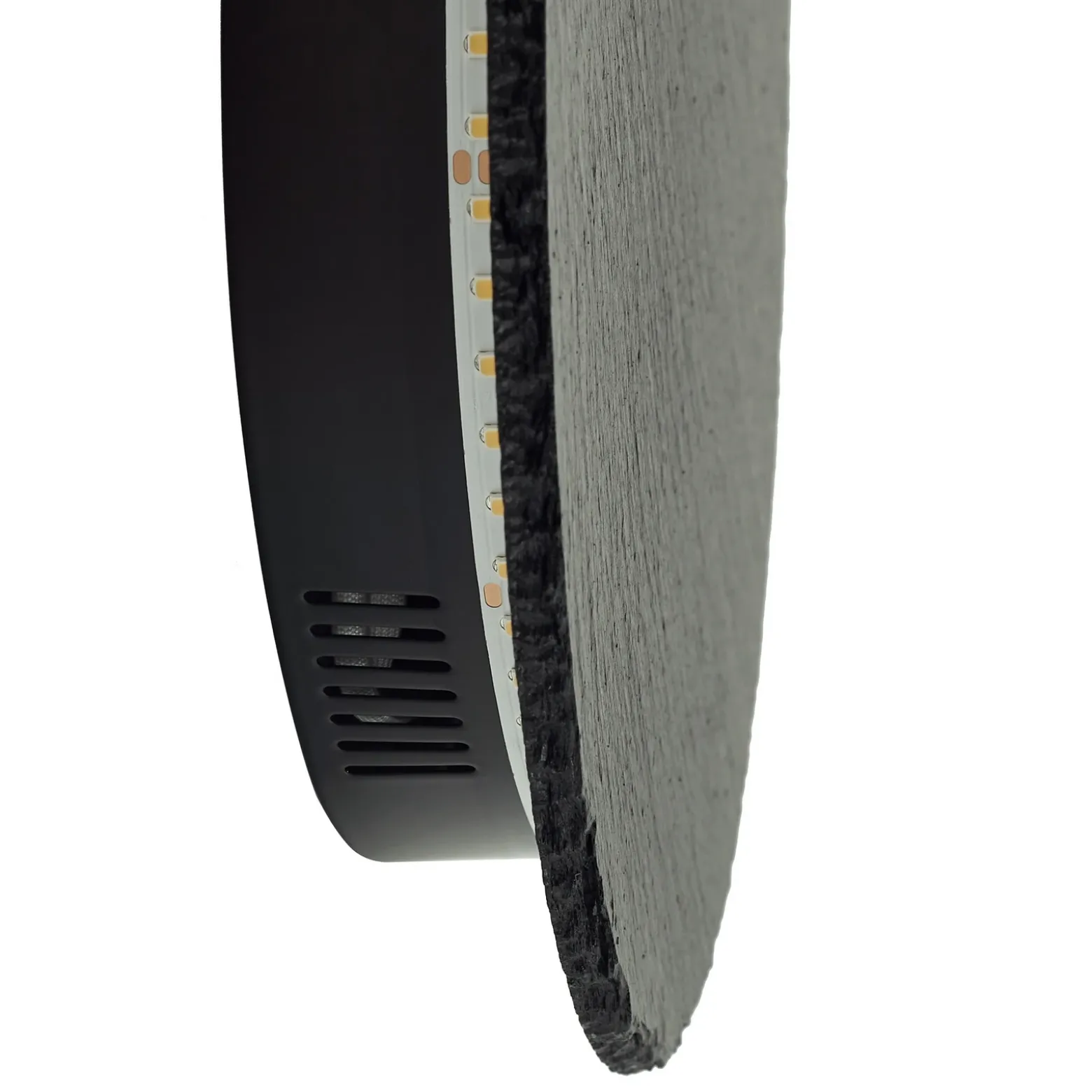 Aplique de pared LED Lindby Peetu, Ø 25 cm, pizarra, atenuable