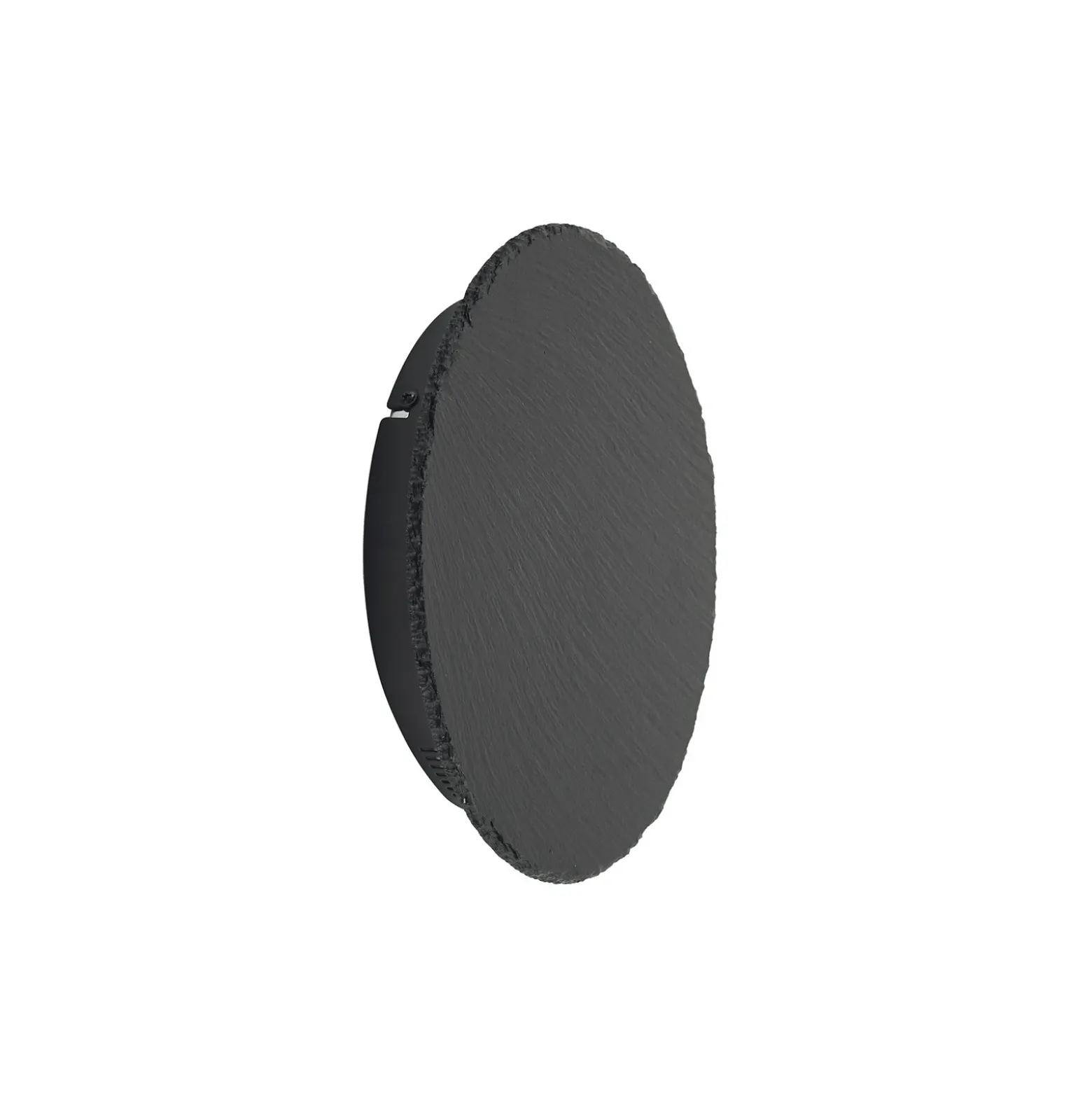 Aplique de pared LED Lindby Peetu, Ø 25 cm, pizarra, atenuable