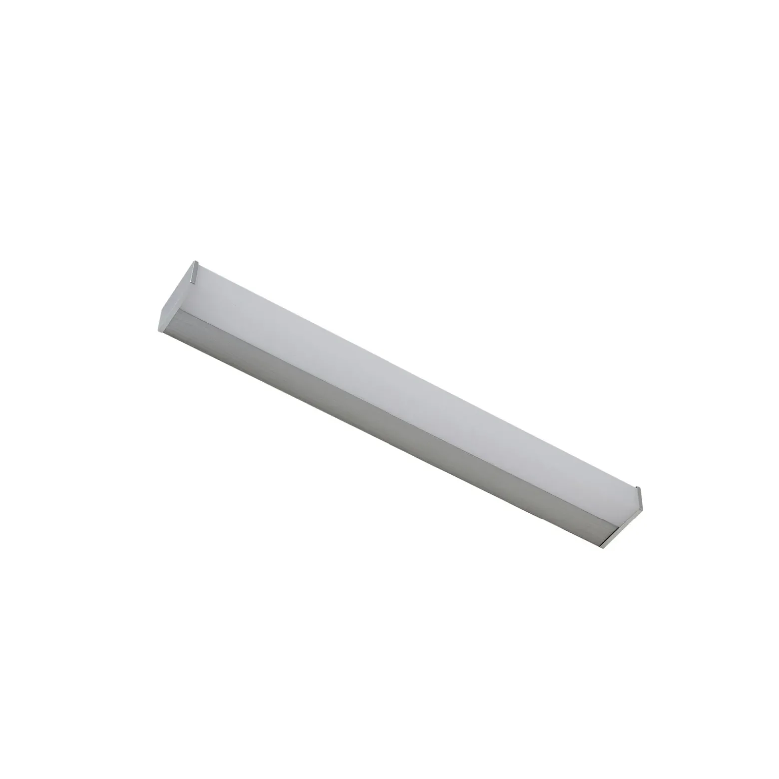 Aplique de pared LED Lindby Philippa, angular, 59 cm, color aluminio, IP44