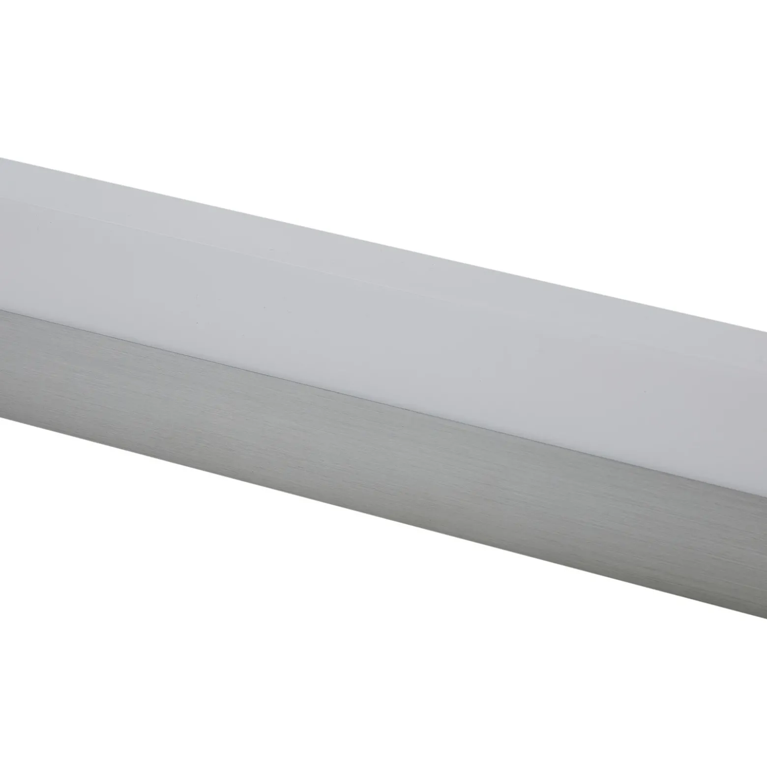 Aplique de pared LED Lindby Philippa, angular, 59 cm, color aluminio, IP44